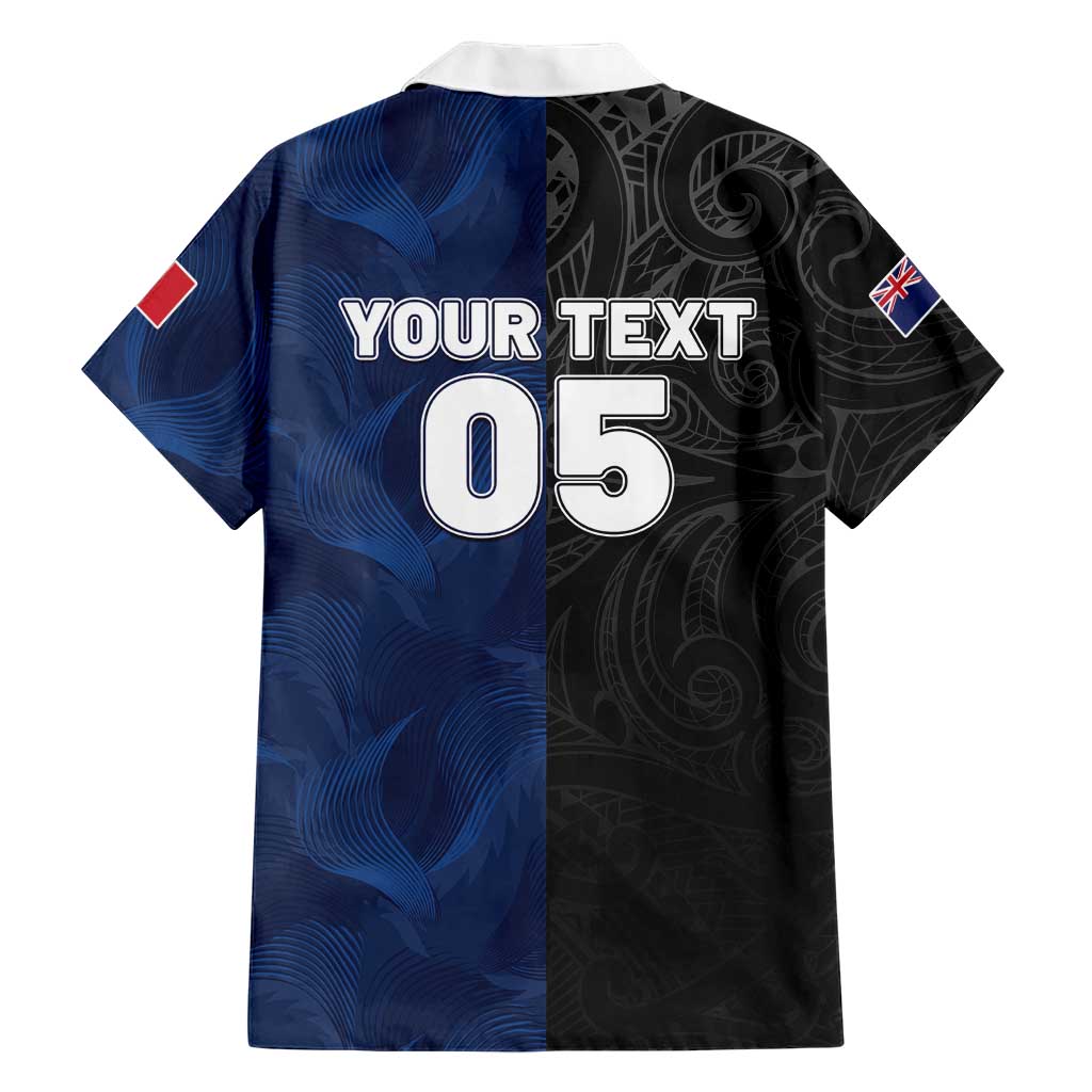 France And New Zealand Rugby Custom Hawaiian Shirt Les Bleus Rooster With Maori Tiki - Wonder Print Shop