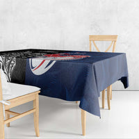 France And New Zealand Rugby Tablecloth Les Bleus Rooster With Maori Tiki - Wonder Print Shop