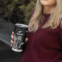 France And New Zealand Rugby Custom Tumbler Cup Les Bleus Rooster With Maori Tiki - Wonder Print Shop