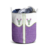 Mardi Gras Crawfish Laundry Basket Western Yoke Glitter Style