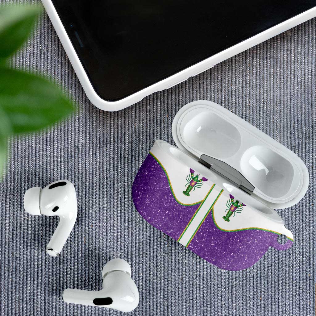 Mardi Gras Crawfish AirPods Case Western Yoke Glitter Style