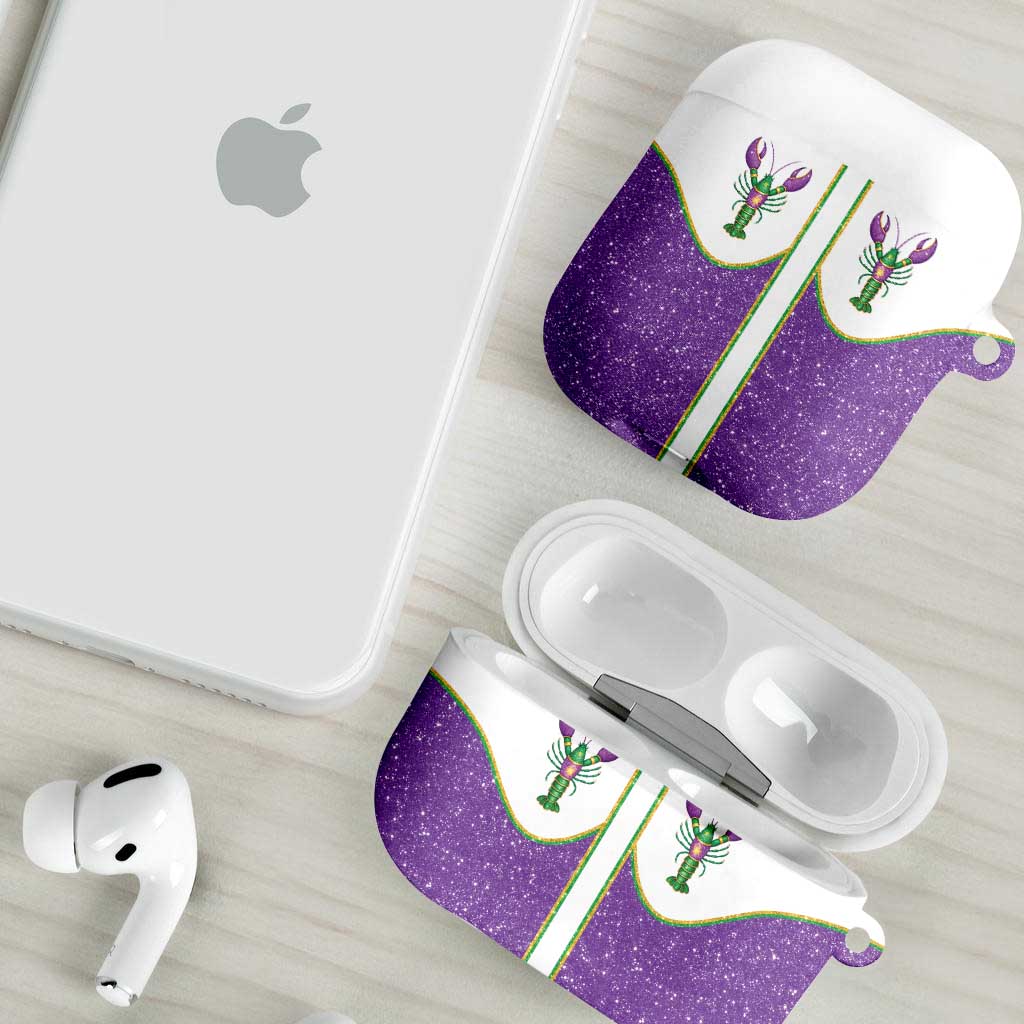Mardi Gras Crawfish AirPods Case Western Yoke Glitter Style