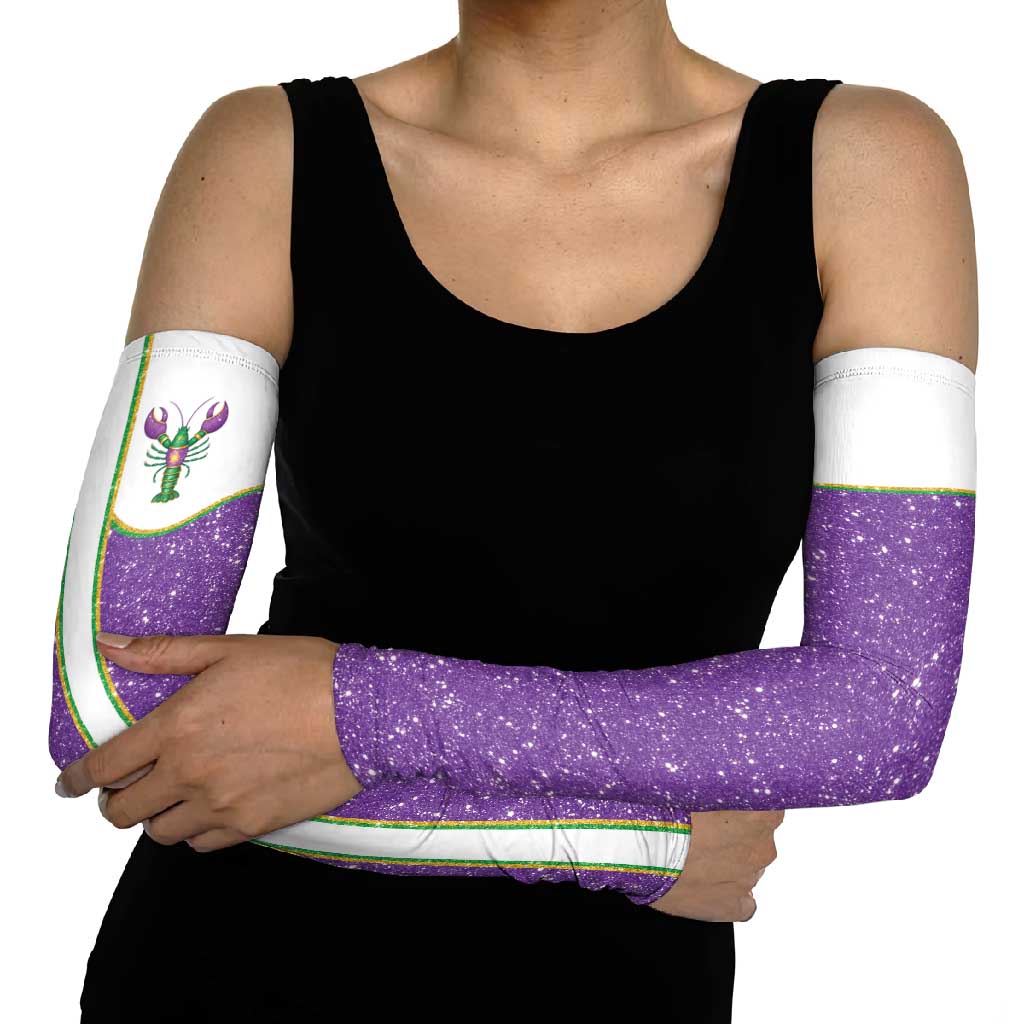 Mardi Gras Crawfish Arm Sleeves Western Yoke Glitter Style