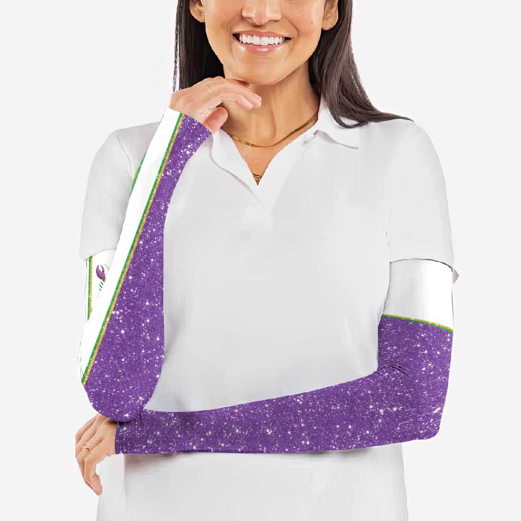 Mardi Gras Crawfish Arm Sleeves Western Yoke Glitter Style
