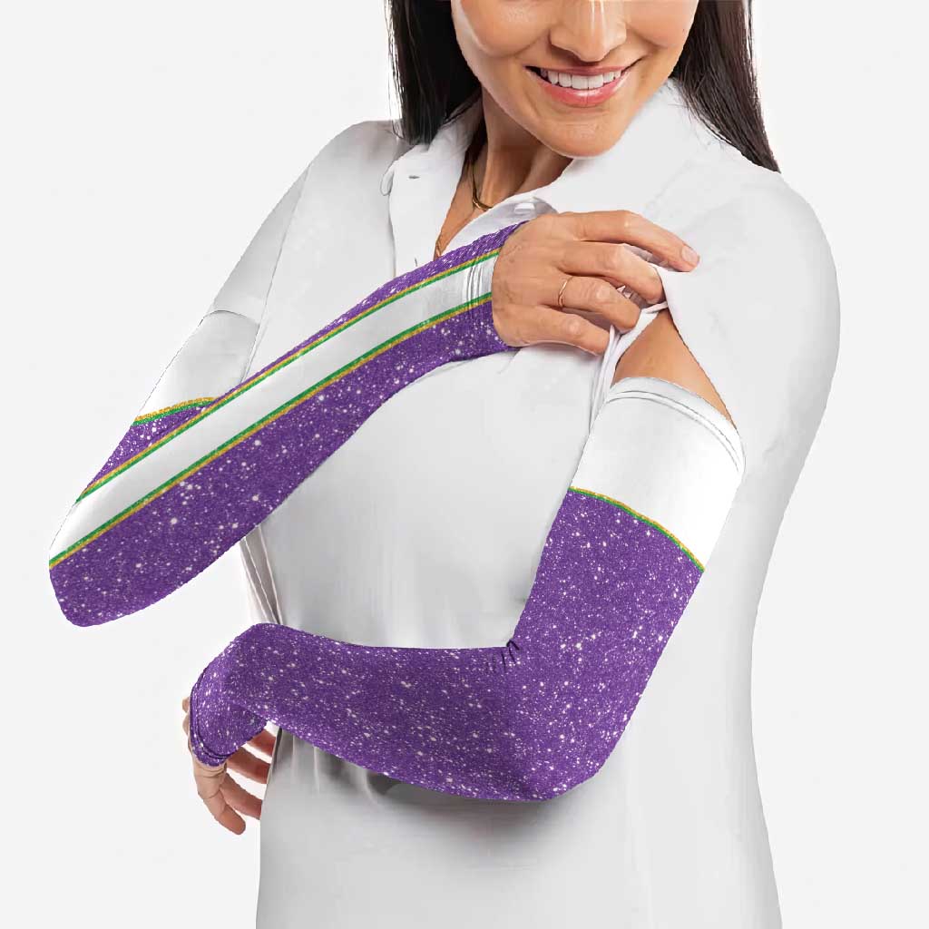 Mardi Gras Crawfish Arm Sleeves Western Yoke Glitter Style