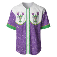 Mardi Gras Crawfish Baseball Jersey Western Yoke Glitter Style