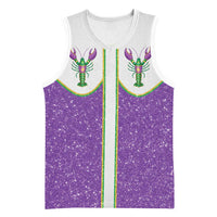 Mardi Gras Crawfish Basketball Jersey Western Yoke Glitter Style