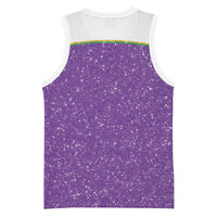 Mardi Gras Crawfish Basketball Jersey Western Yoke Glitter Style