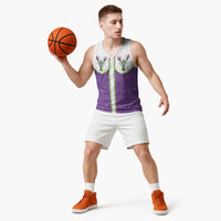 Mardi Gras Crawfish Basketball Jersey Western Yoke Glitter Style