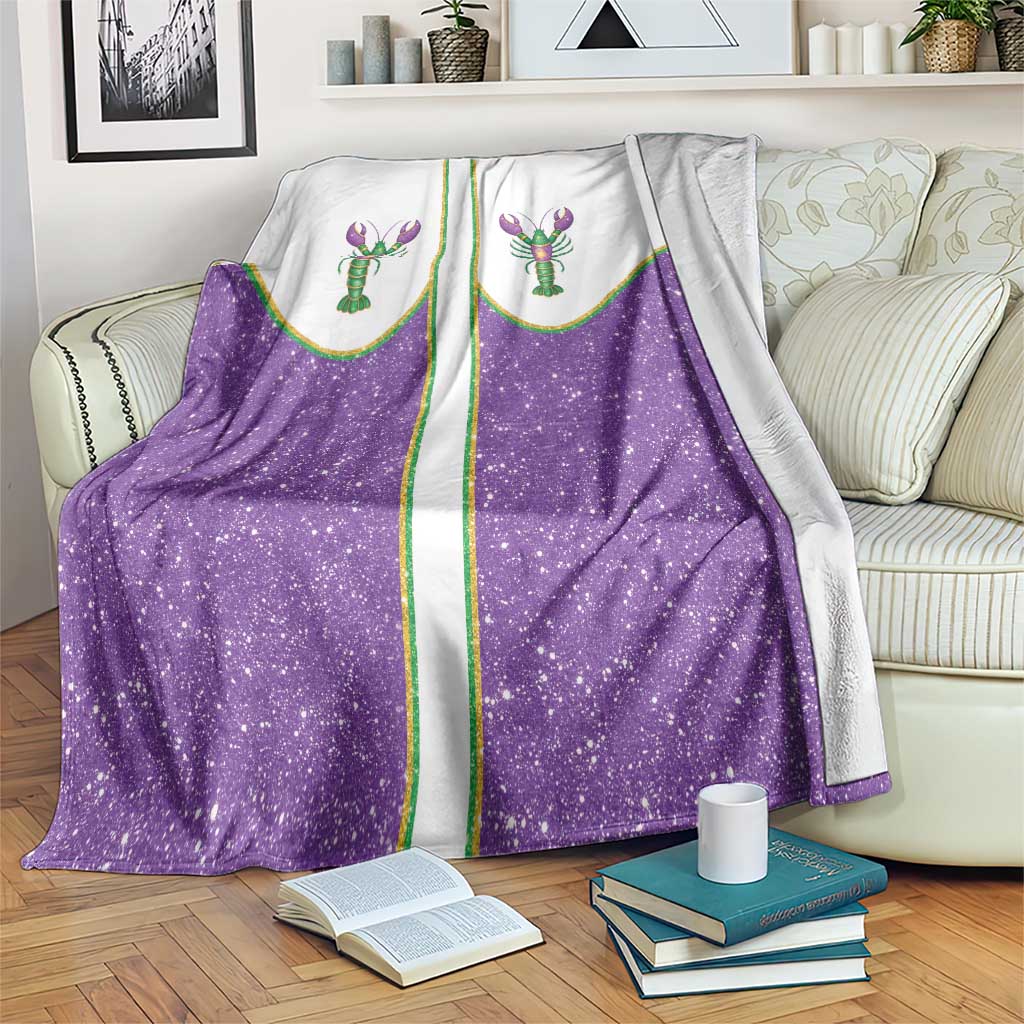 Mardi Gras Crawfish Blanket Western Yoke Glitter Style