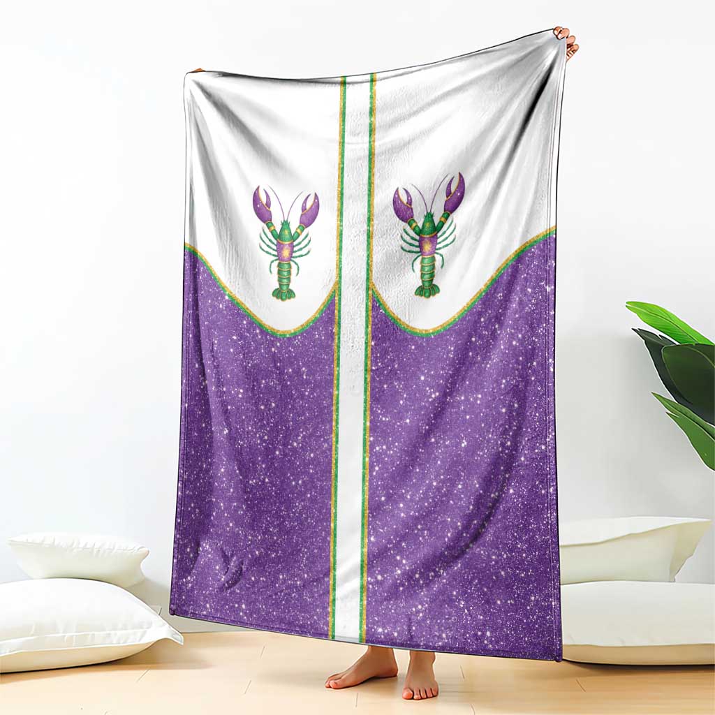 Mardi Gras Crawfish Blanket Western Yoke Glitter Style