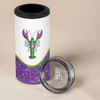 Mardi Gras Crawfish 4 in 1 Can Cooler Tumbler Western Yoke Glitter Style