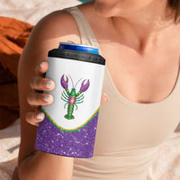 Mardi Gras Crawfish 4 in 1 Can Cooler Tumbler Western Yoke Glitter Style