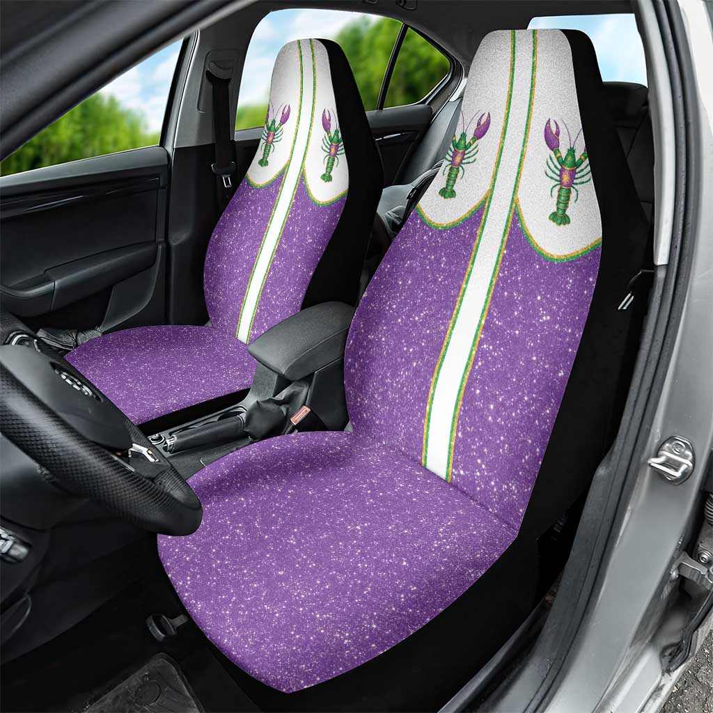 Mardi Gras Crawfish Car Seat Cover Western Yoke Glitter Style