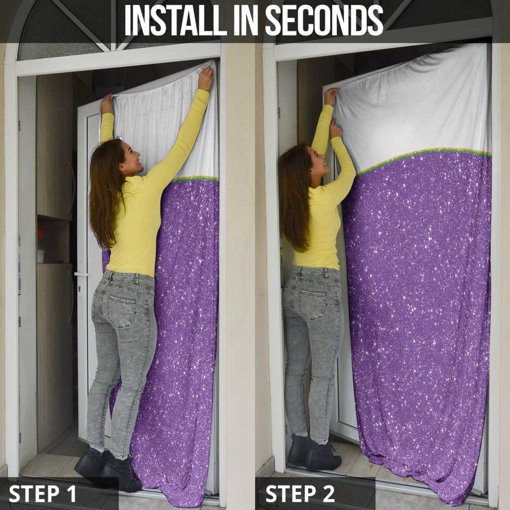 Mardi Gras Crawfish Door Cover Western Yoke Glitter Style