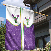 Mardi Gras Crawfish Garden Flag Western Yoke Glitter Style