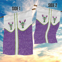 Mardi Gras Crawfish Garden Flag Western Yoke Glitter Style