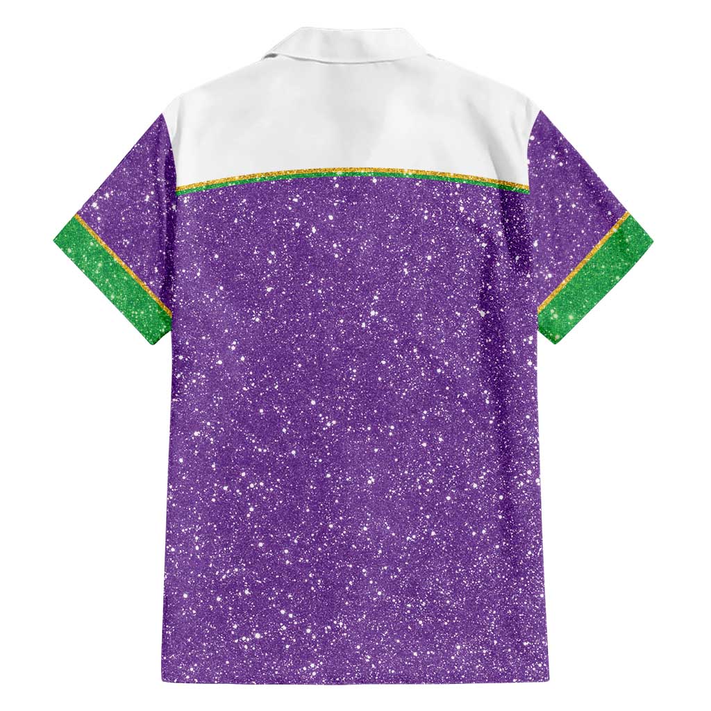Mardi Gras Crawfish Hawaiian Shirt Western Yoke Glitter Style