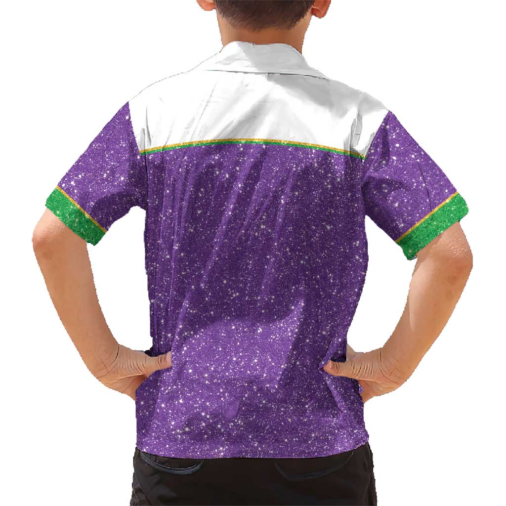 Mardi Gras Crawfish Hawaiian Shirt Western Yoke Glitter Style