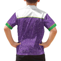 Mardi Gras Crawfish Hawaiian Shirt Western Yoke Glitter Style
