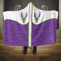 Mardi Gras Crawfish Hooded Blanket Western Yoke Glitter Style
