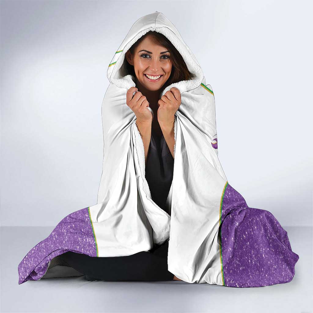 Mardi Gras Crawfish Hooded Blanket Western Yoke Glitter Style