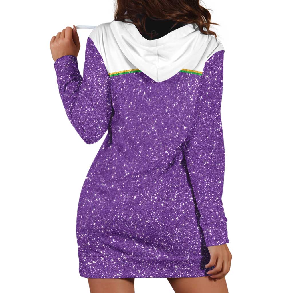 Mardi Gras Crawfish Hoodie Dress Western Yoke Glitter Style
