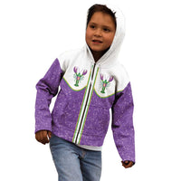 Mardi Gras Crawfish Kid Hoodie Western Yoke Glitter Style