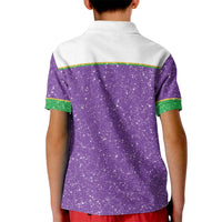 Mardi Gras Crawfish Kid Polo Shirt Western Yoke Glitter Style