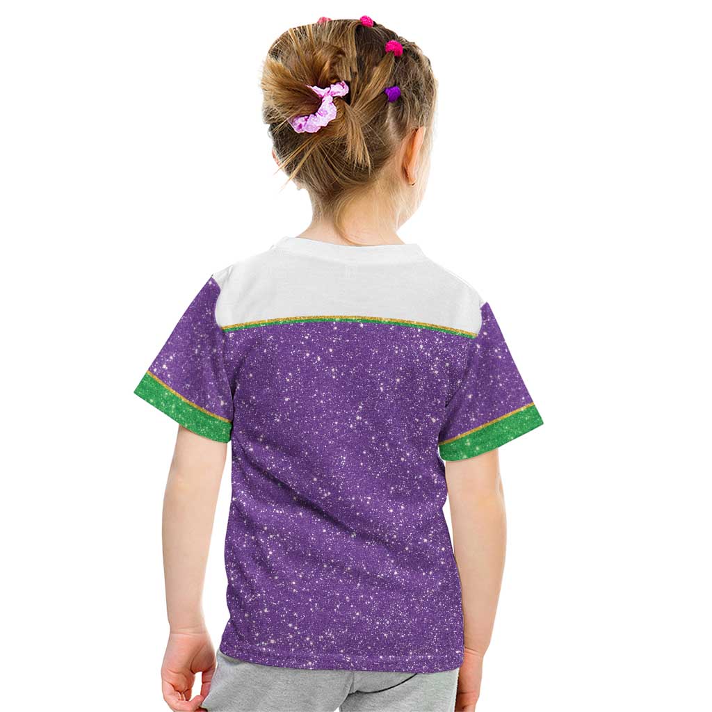 Mardi Gras Crawfish Kid T Shirt Western Yoke Glitter Style