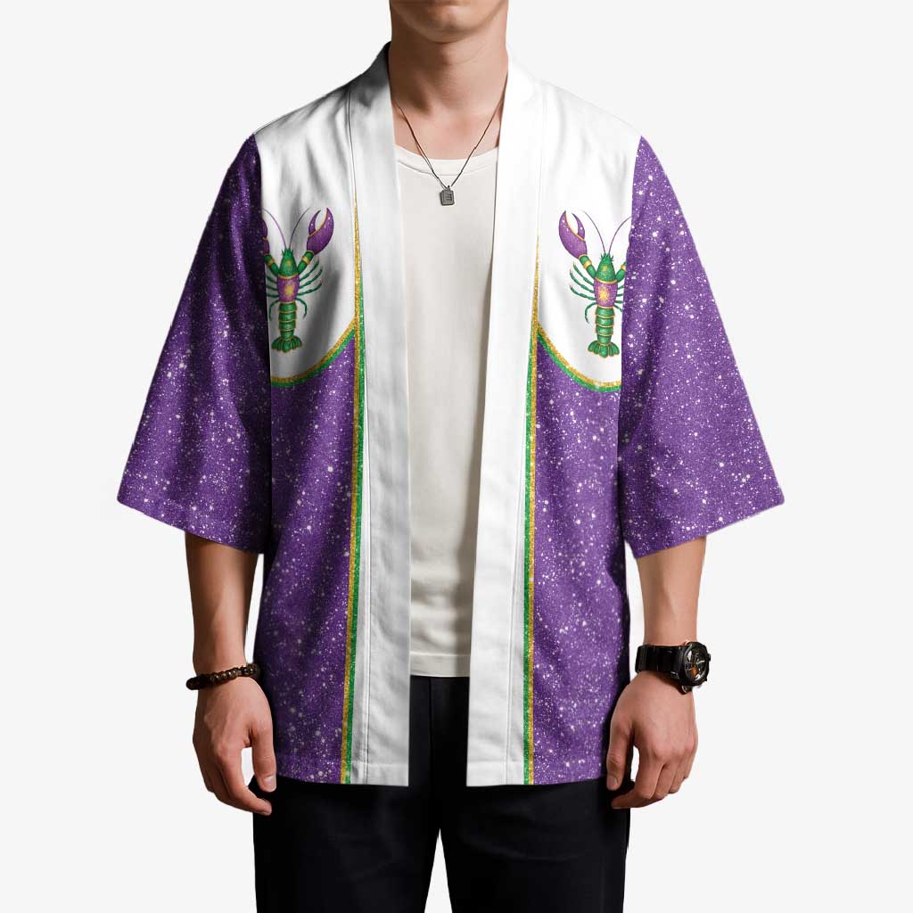 Mardi Gras Crawfish Kimono Western Yoke Glitter Style