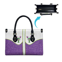 Mardi Gras Crawfish Leather Bag Western Yoke Glitter Style