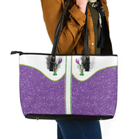 Mardi Gras Crawfish Leather Tote Bag Western Yoke Glitter Style