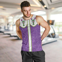 Mardi Gras Crawfish Men Tank Top Western Yoke Glitter Style
