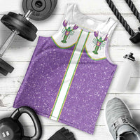 Mardi Gras Crawfish Men Tank Top Western Yoke Glitter Style