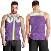 Mardi Gras Crawfish Men Tank Top Western Yoke Glitter Style