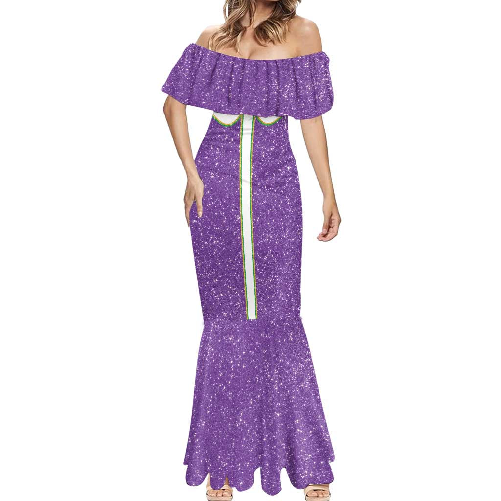 Mardi Gras Crawfish Mermaid Dress Western Yoke Glitter Style