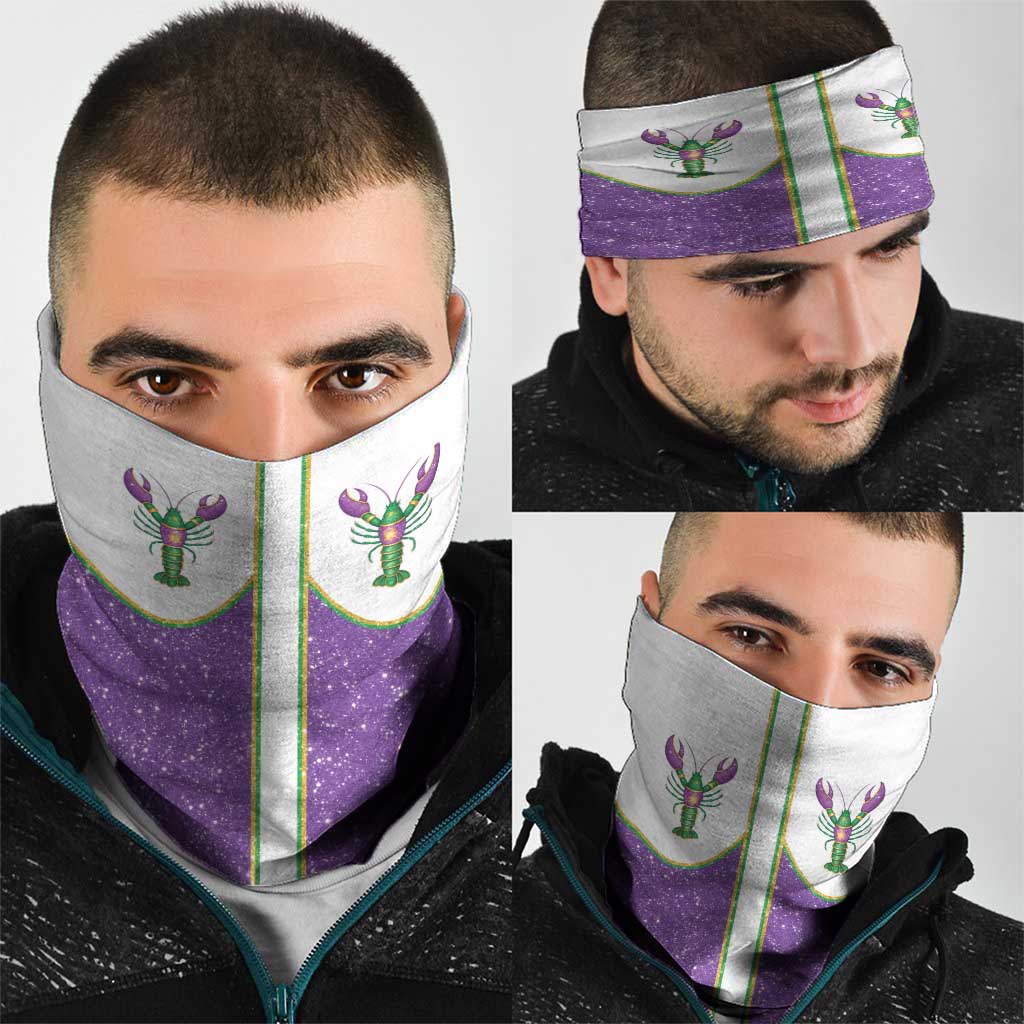 Mardi Gras Crawfish Neck Gaiter Western Yoke Glitter Style