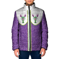 Mardi Gras Crawfish Padded Jacket Western Yoke Glitter Style