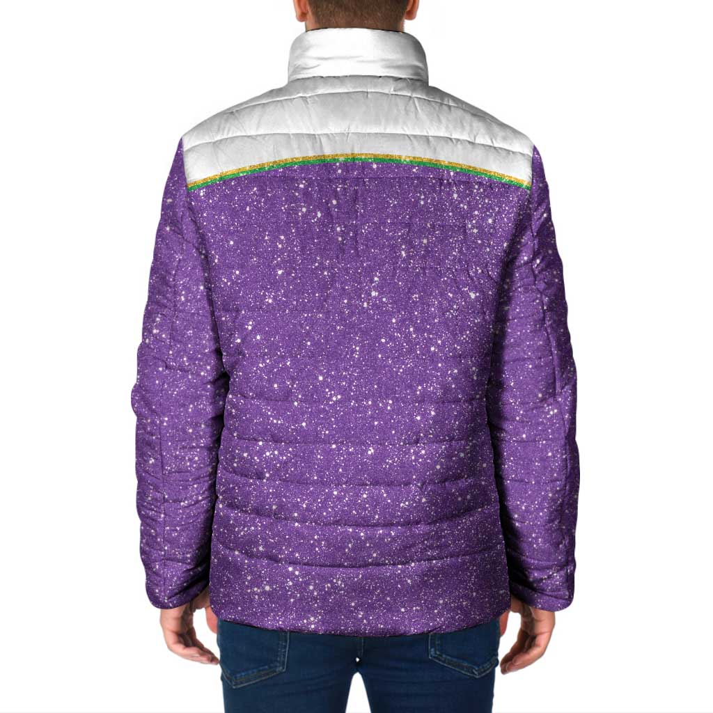 Mardi Gras Crawfish Padded Jacket Western Yoke Glitter Style