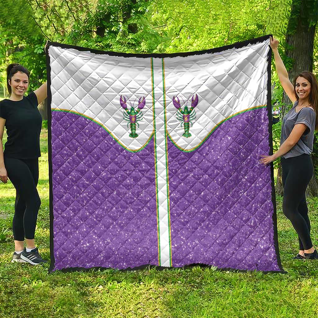 Mardi Gras Crawfish Quilt Western Yoke Glitter Style