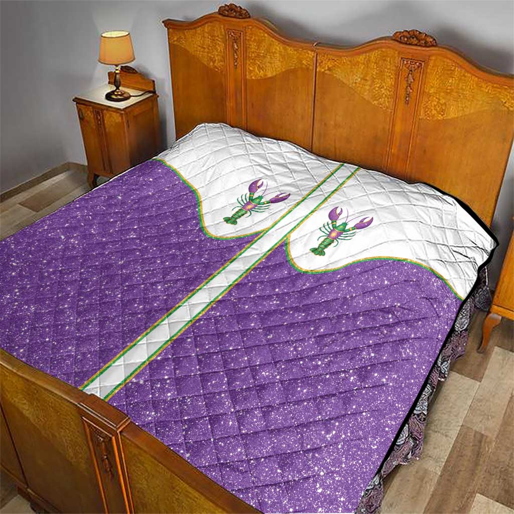 Mardi Gras Crawfish Quilt Western Yoke Glitter Style