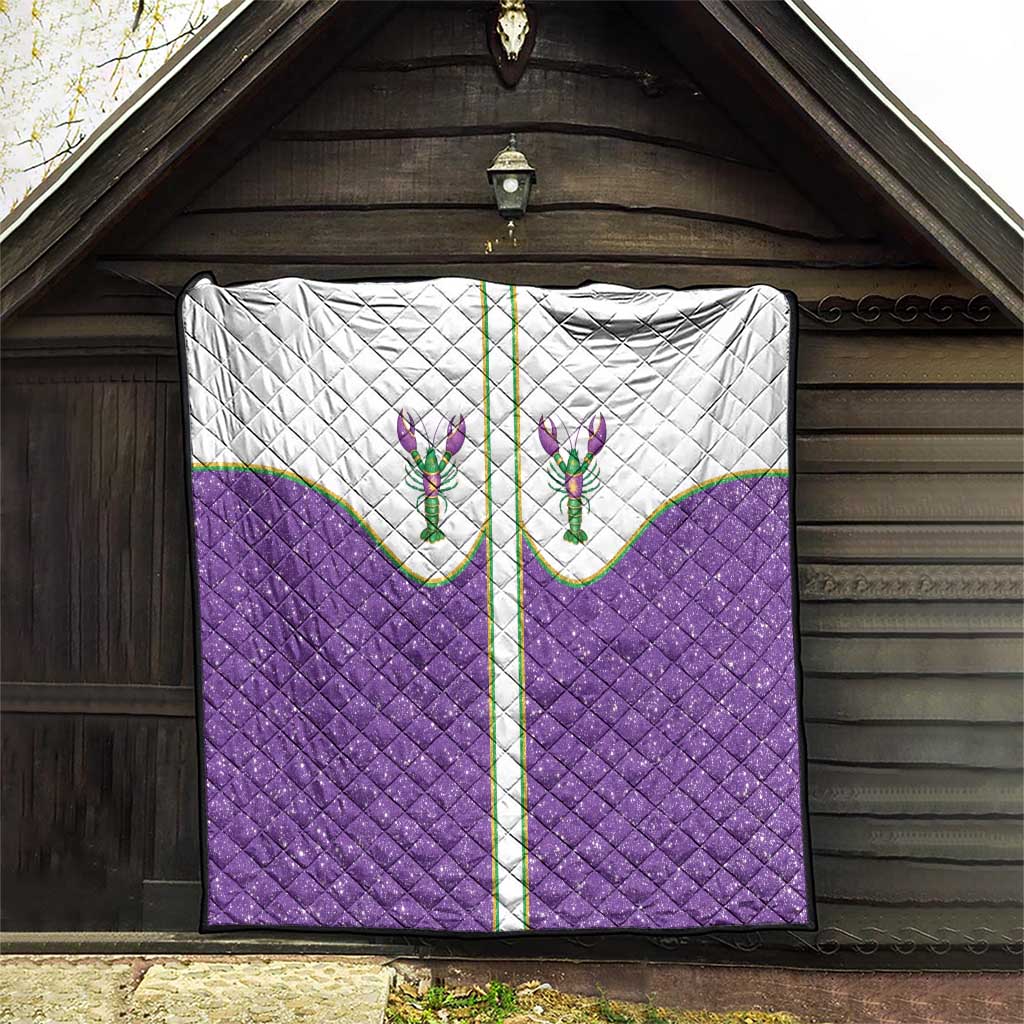 Mardi Gras Crawfish Quilt Western Yoke Glitter Style