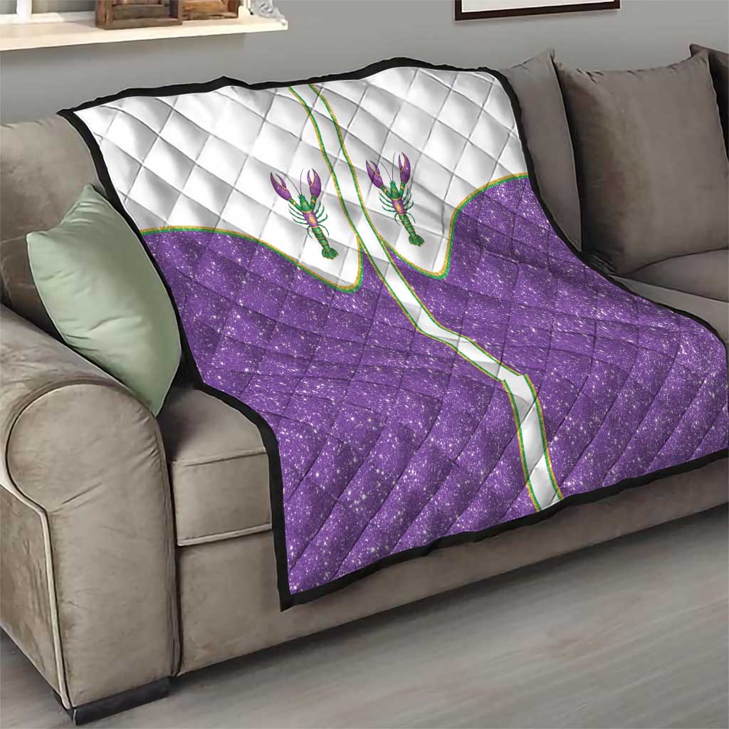 Mardi Gras Crawfish Quilt Western Yoke Glitter Style