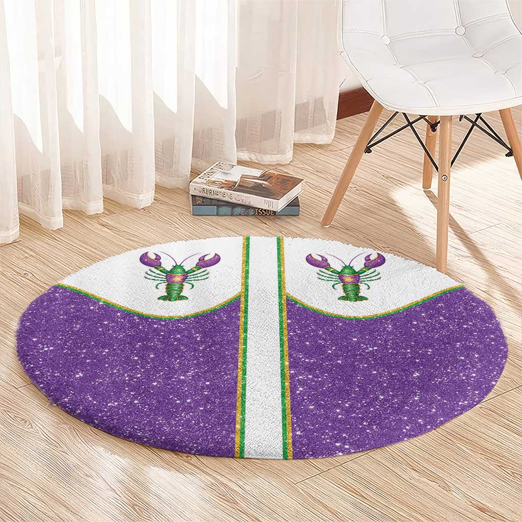 Mardi Gras Crawfish Round Carpet Western Yoke Glitter Style