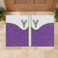 Mardi Gras Crawfish Rubber Doormat Western Yoke Glitter Style