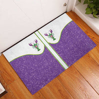 Mardi Gras Crawfish Rubber Doormat Western Yoke Glitter Style