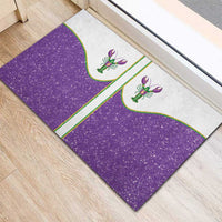 Mardi Gras Crawfish Rubber Doormat Western Yoke Glitter Style