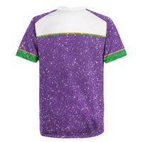 Mardi Gras Crawfish Rugby Jersey Western Yoke Glitter Style
