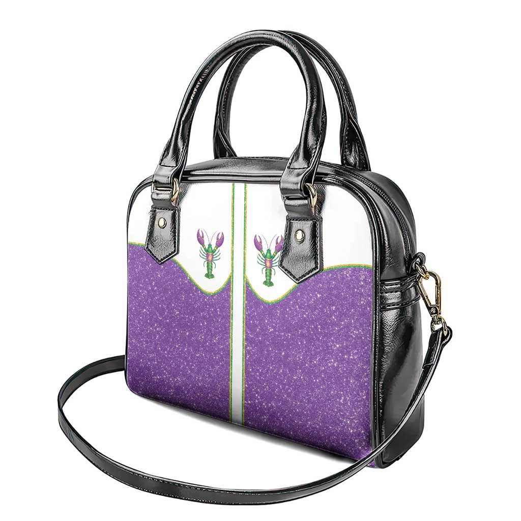 Mardi Gras Crawfish Shoulder Handbag Western Yoke Glitter Style